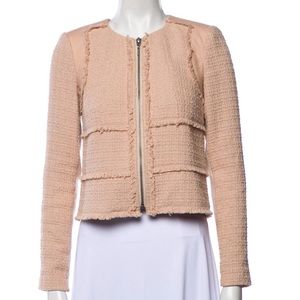 Rebecca Taylor leather and tweed evening jacket, size 2